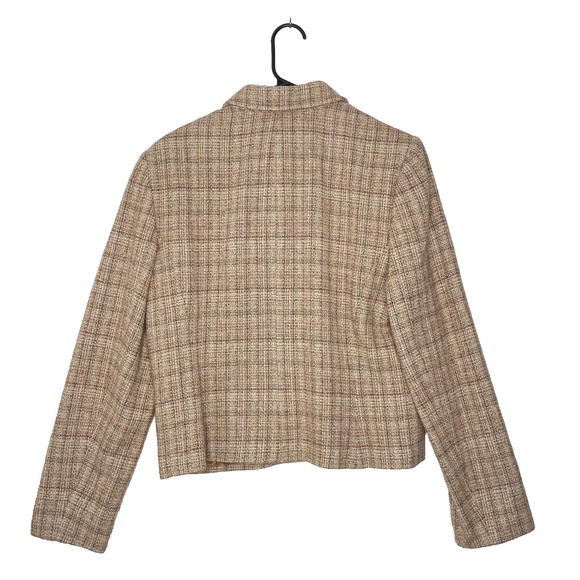 Vintage Ann Taylor Womens Jacket 12 Silk Wool Blend Old Money Full Zip NEW Prep - Picture 3 of 8